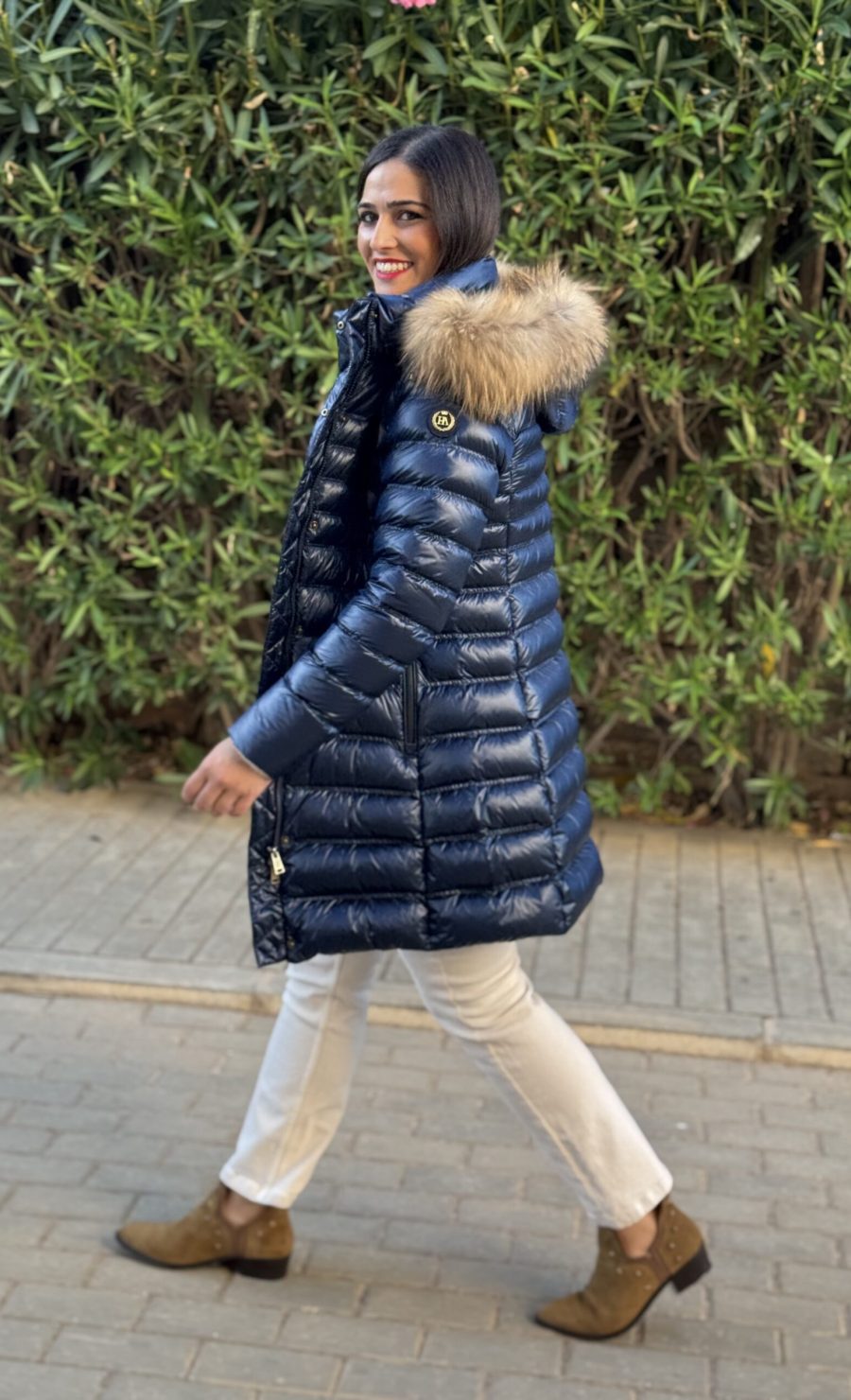 Plumifero Henry Arroway pelo natural azul marino