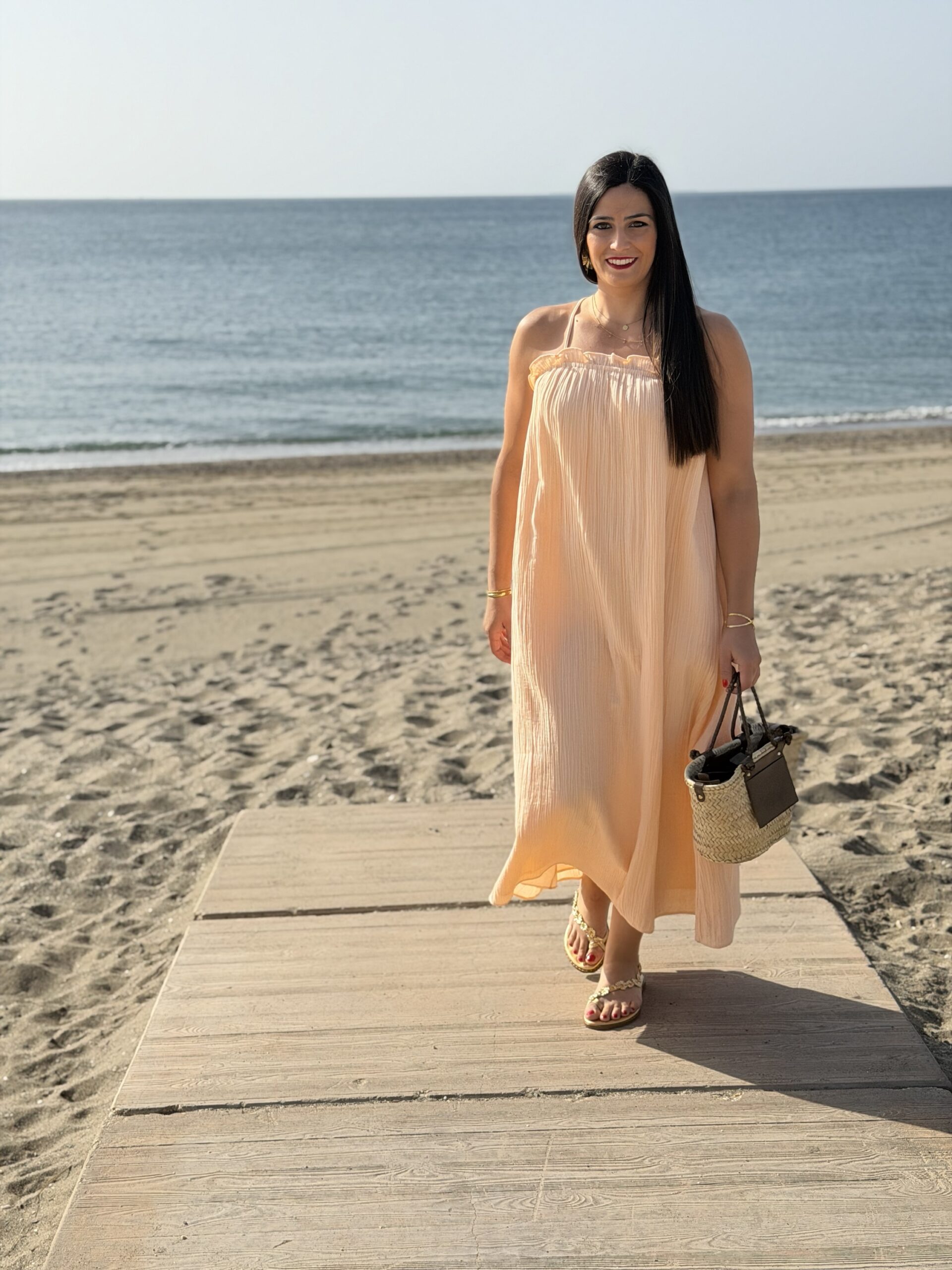 vestido des petits hauts salmon