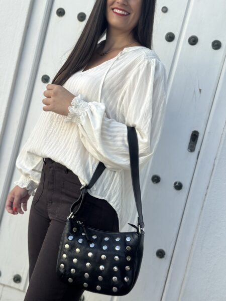 BOLSO MICUIR PUNKY NEGRO TACHAS