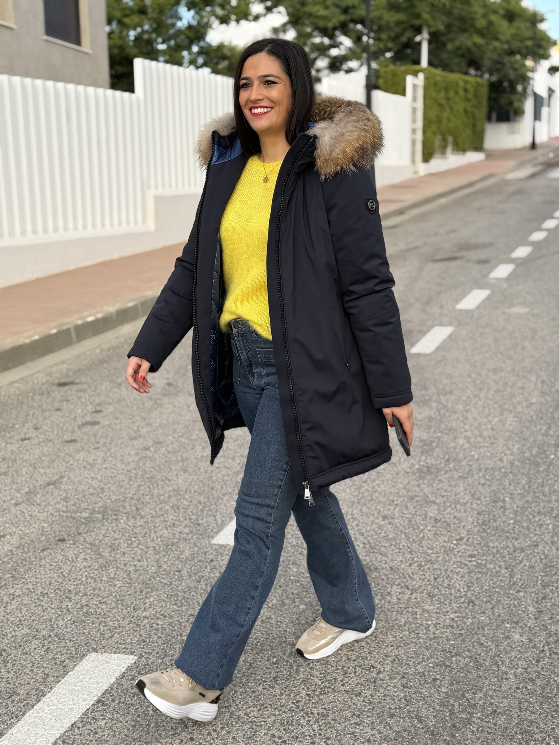 PARKA HENRY ARROWAY PELO NATURAL SIMONE LONG AZUL PARKA HENRY ARROWAY PELO NATURAL SIMONE LONG AZUL - Imagen 3
