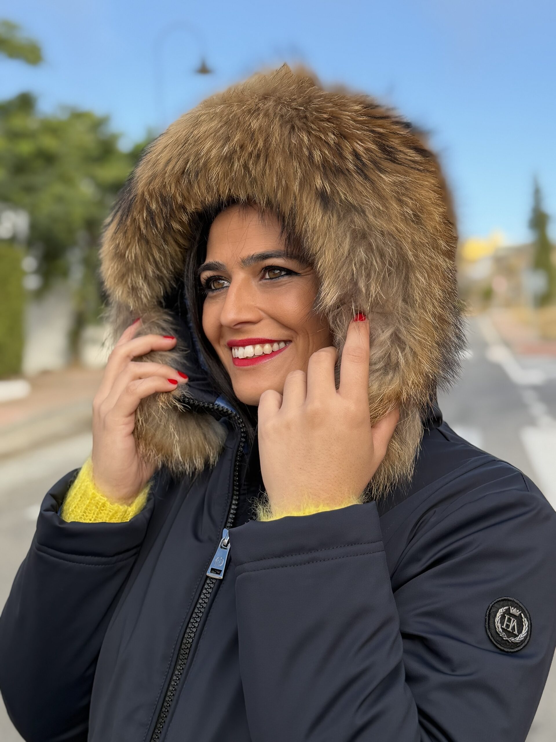 PARKA HENRY ARROWAY PELO NATURAL SIMONE LONG AZUL PARKA HENRY ARROWAY PELO NATURAL SIMONE LONG AZUL - Imagen 5