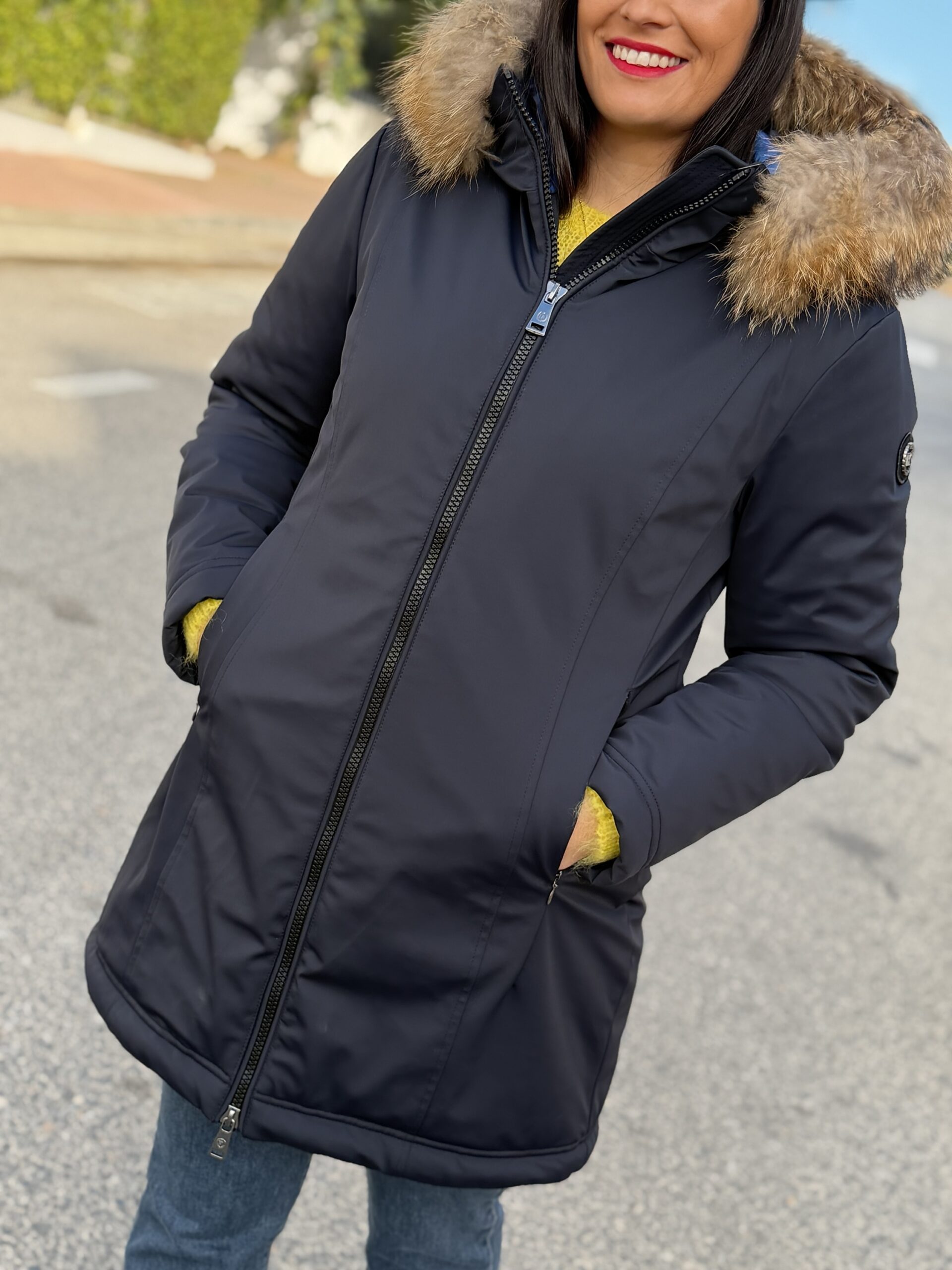 PARKA HENRY ARROWAY PELO NATURAL SIMONE LONG AZUL PARKA HENRY ARROWAY PELO NATURAL SIMONE LONG AZUL - Imagen 7