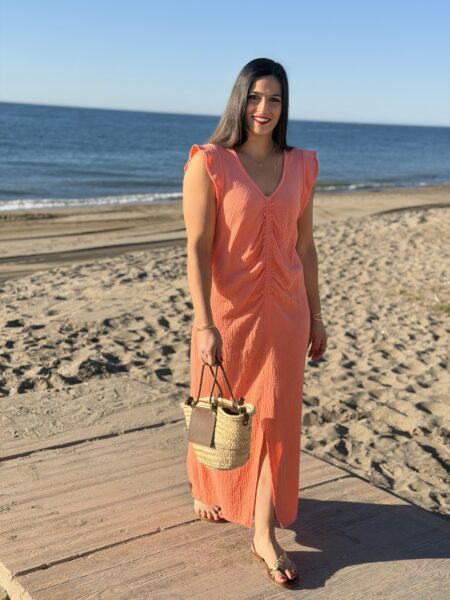 VESTIDO BOBI LOS ANGELES CINCHED PINK BLISS